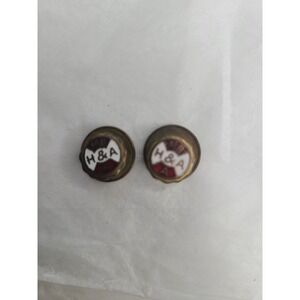 Vintage H&A Brass MB A Enamel Shirt Studs Collectible